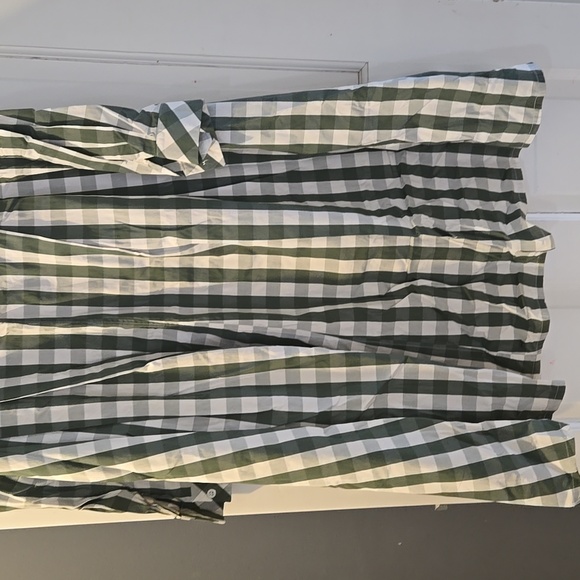 Thierry Colson Green Gingham Long-Sleeve Midi Dress - Picture 9 of 9